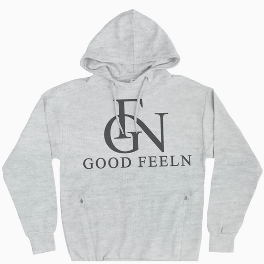 Grey Zipper Pockets GFN Logo Hoodie