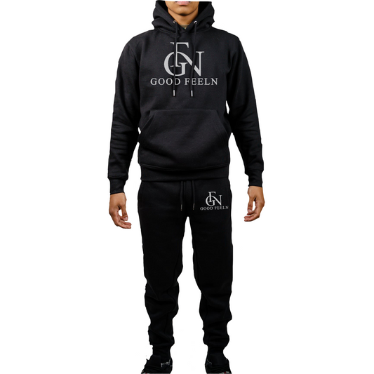 Black GFN GoodFeeln Logo Jogger Set